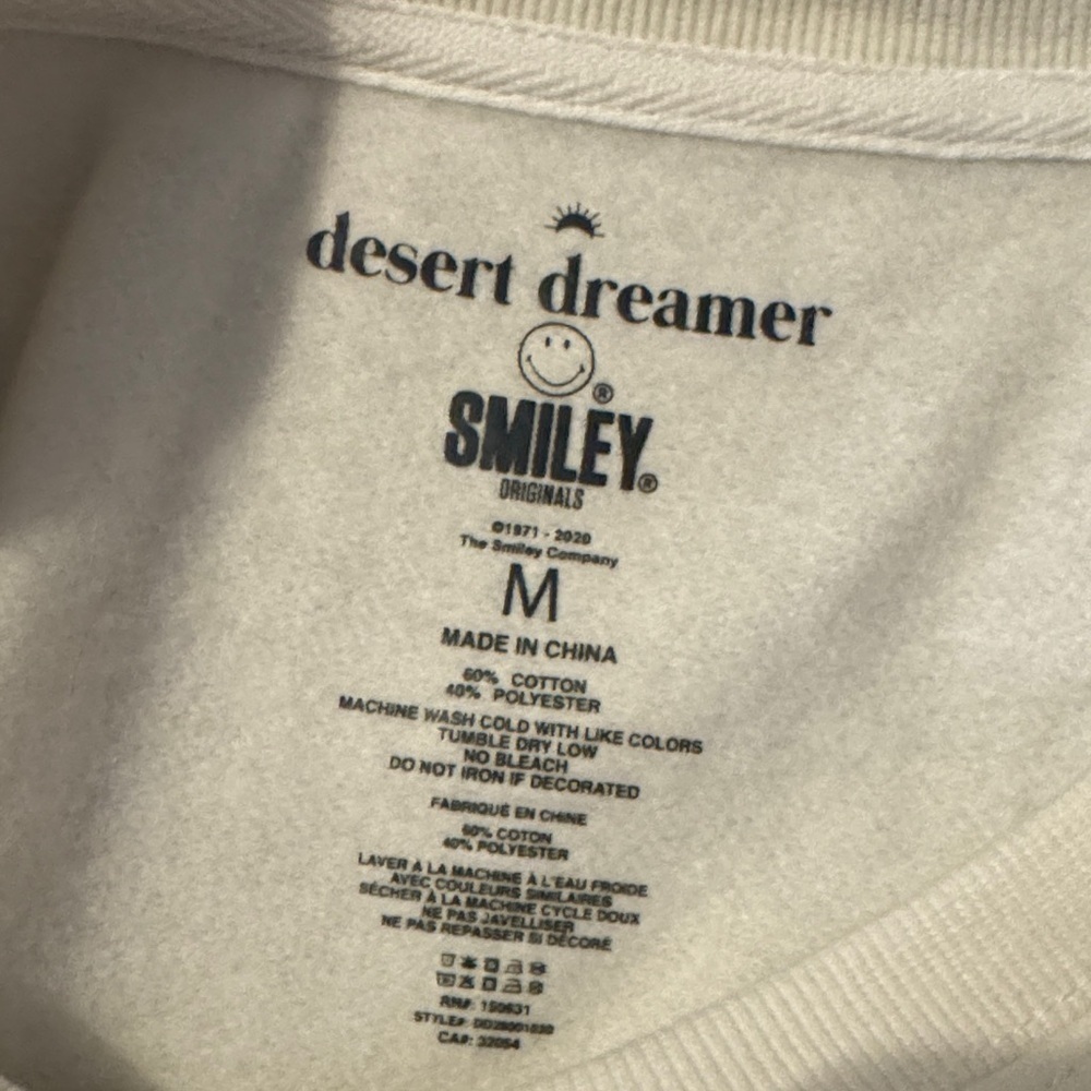 Smiley Face Two-Tone Sweater - cream and chartreuse NWOT - Picture 5 of 5